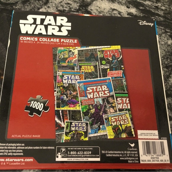 New, Disney Star Wars Comics Collage Puzzle 1000 pieces, NEW unopened. - Picture 1 of 5